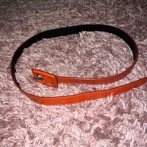 B-Low the Belt Orange Leather Belt